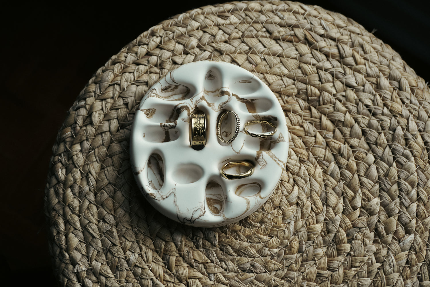 Kora Ring Dish | Marble