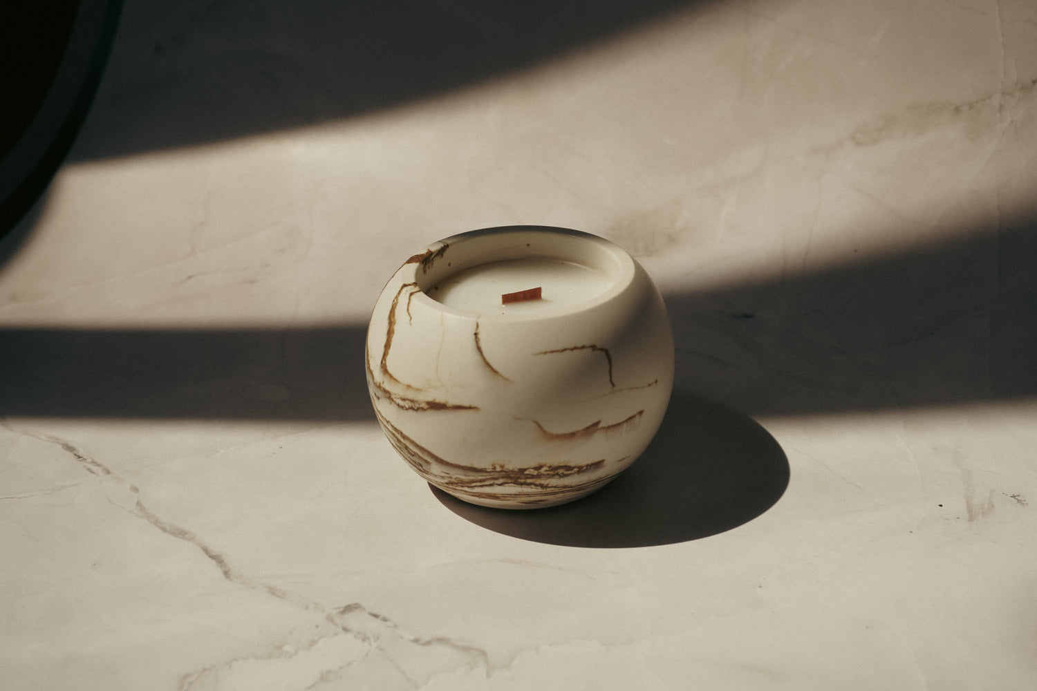 Lun Candle | Marble