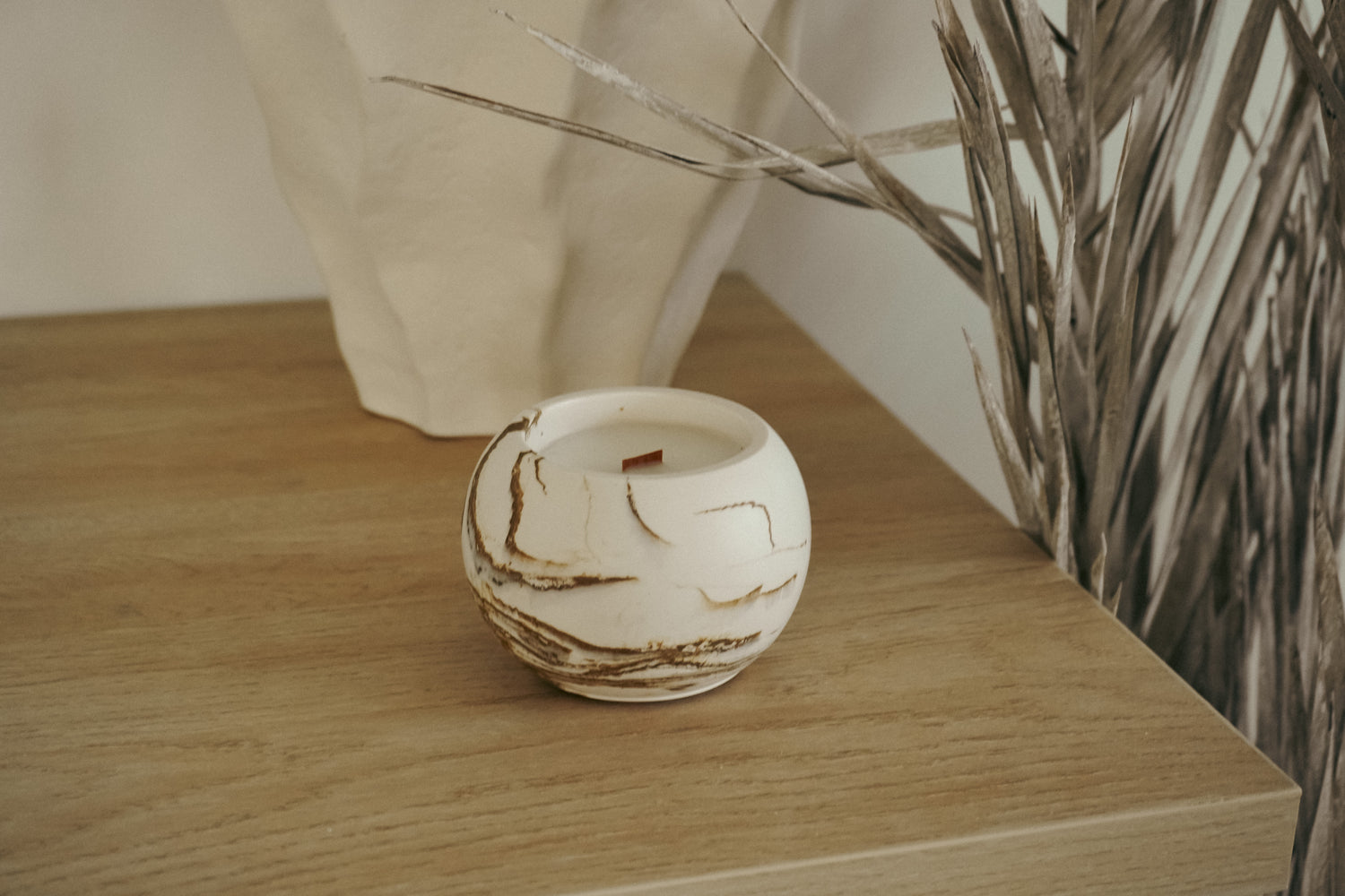 Lun Candle | Marble