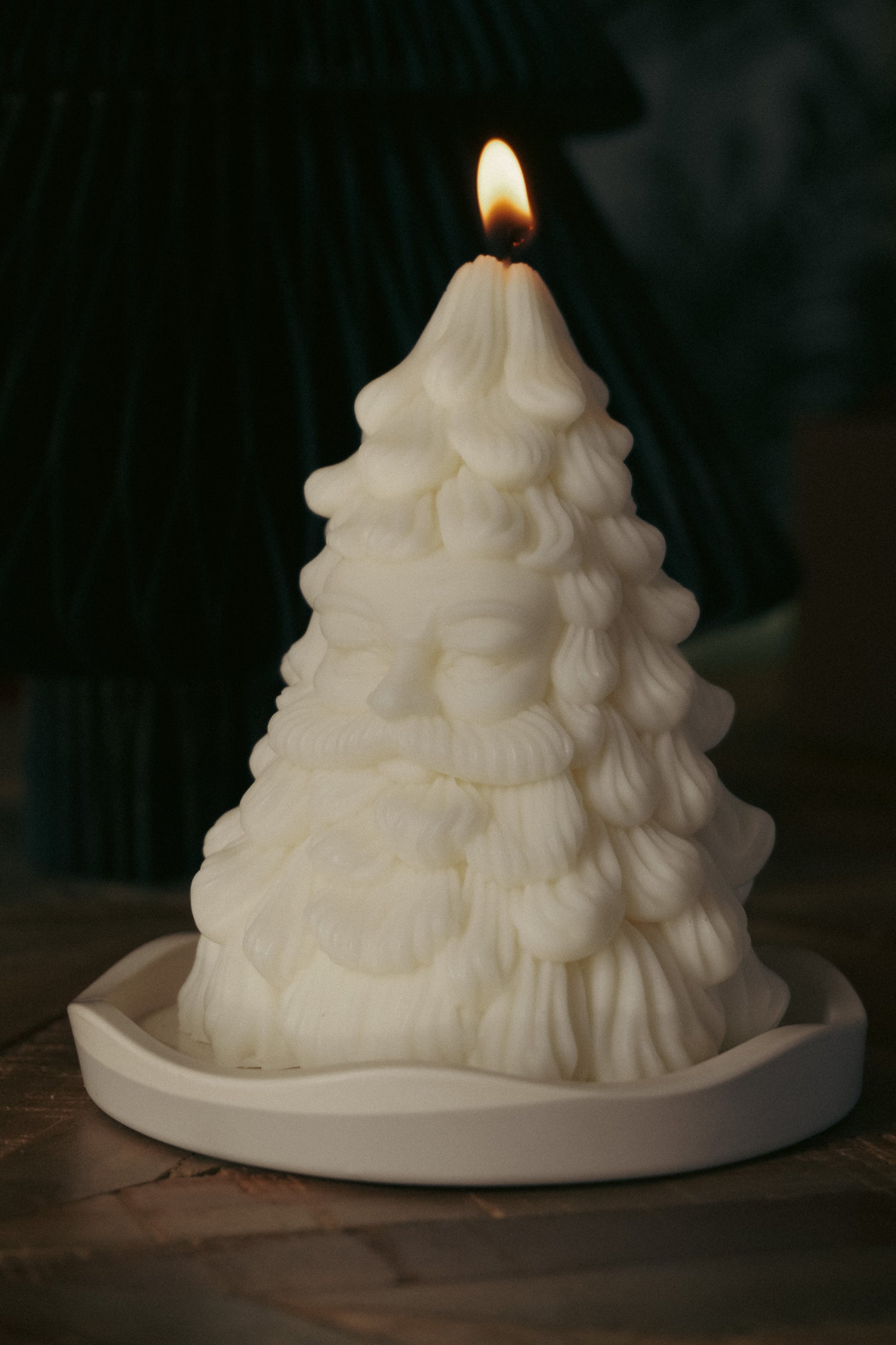 Santa Tree Candle