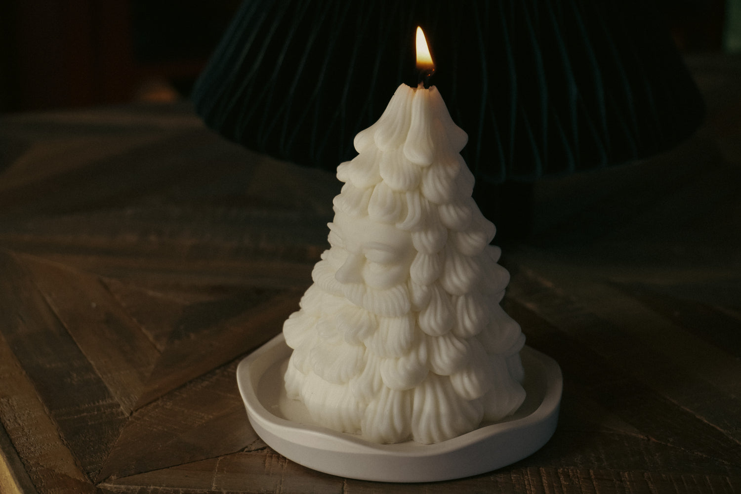 Santa Tree Candle